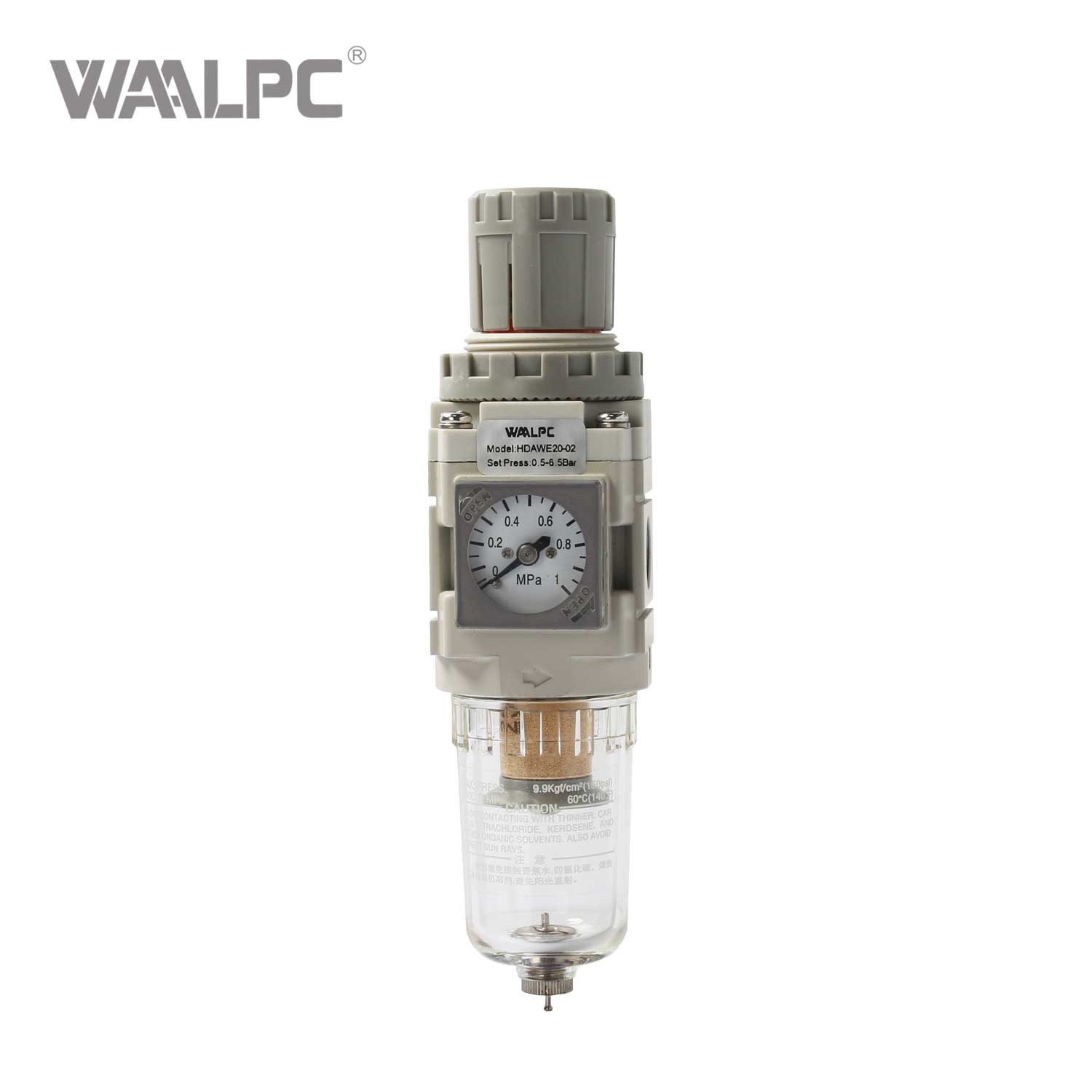 Modular Filter Pressure Regulator HDAW20-02 1/4'' Quick Installation for Air Preparation Kits 
