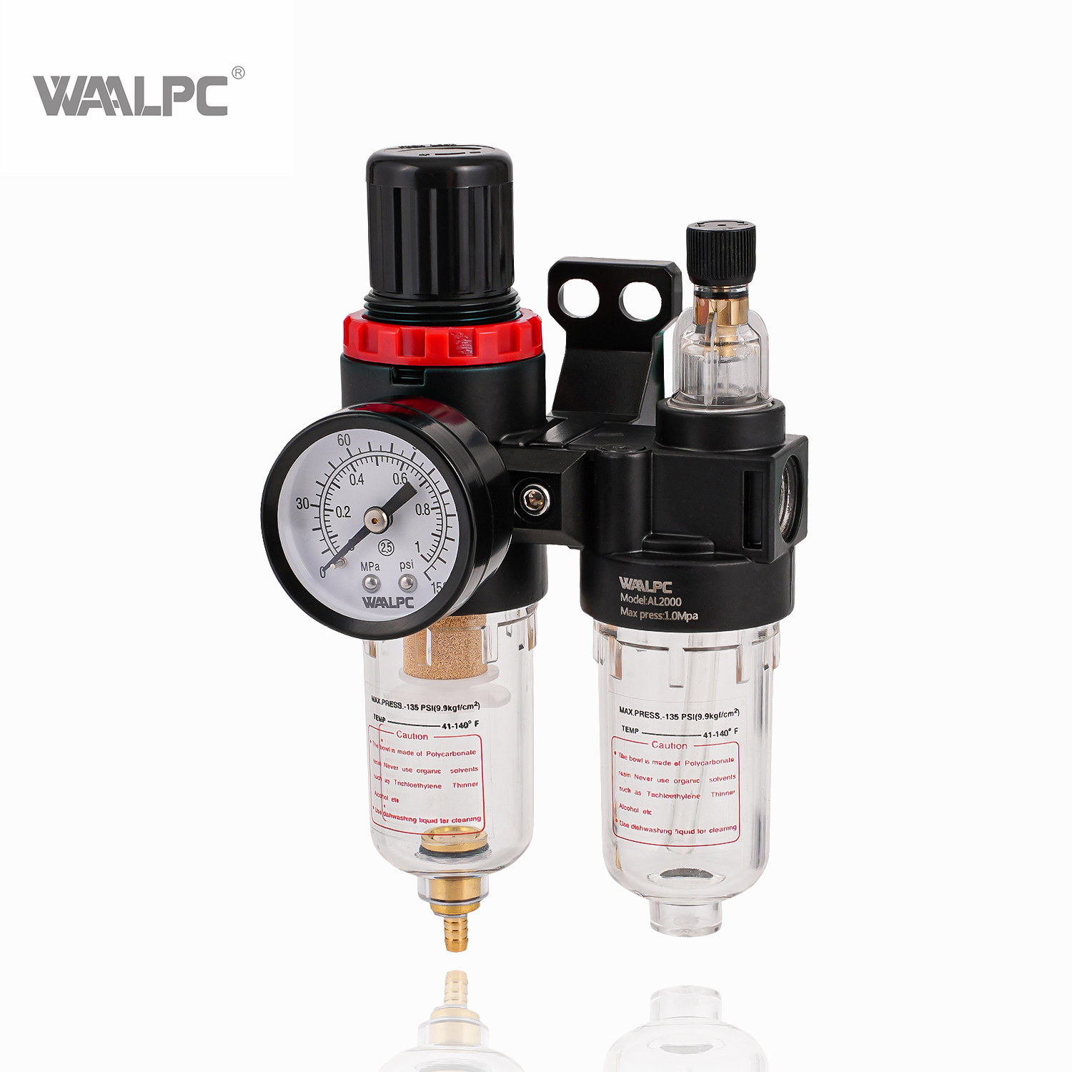 AIRTAC PT NPT 1/4 1/2'' 제약 산업을 위한 2개의 조합 공기 Frl 단위 필터 규칙 AFC BFC2000