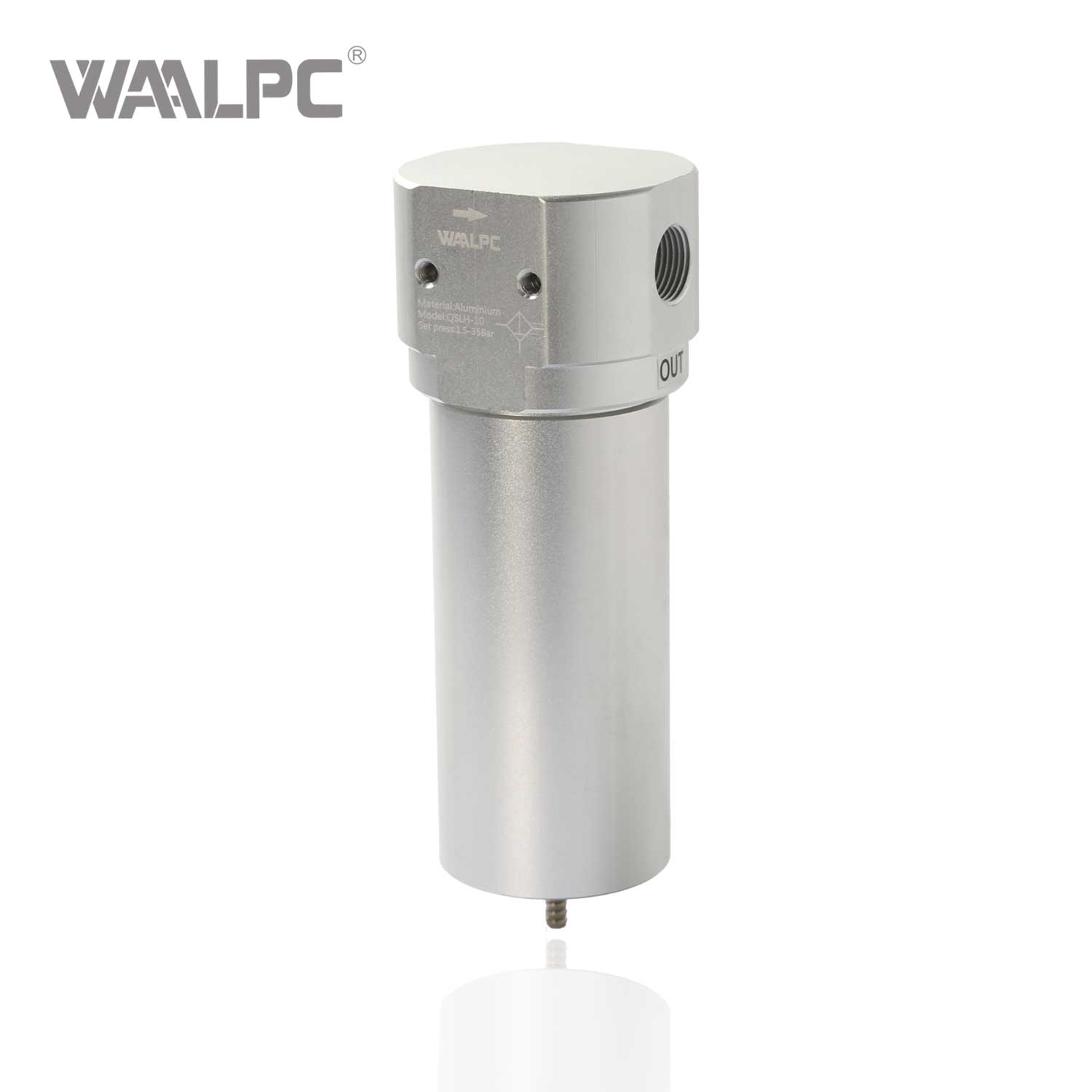 High-Pressure Air Filter 20μm 40μm Filtration 4.0 MPa Max Pressure Die-cast Aluminium Body QSLH Series Equivalent for Industrial Automation