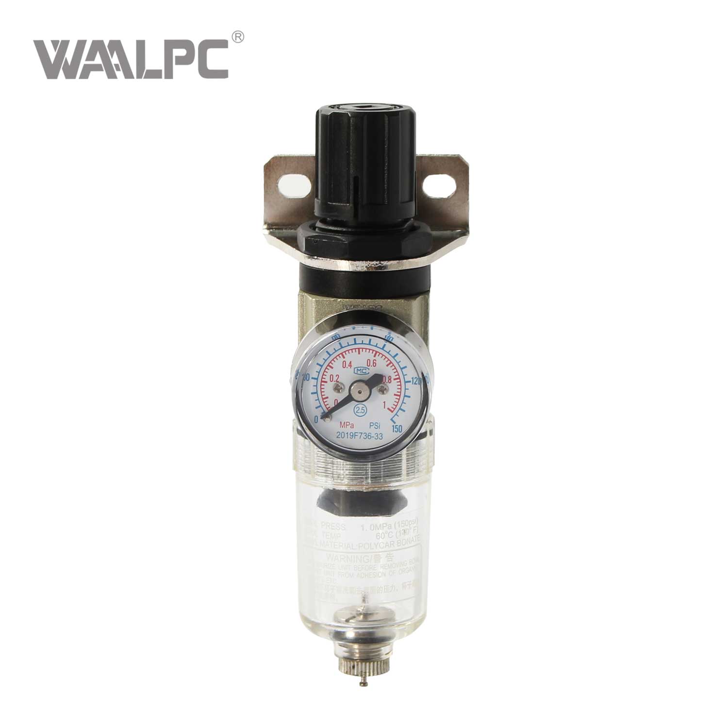 SMC AW1000-05 R&eacute;gulateur de filtre pneumatique – Filetage G1/8', filtration 5 μm, r&eacute;glage de la pression 0,05-0,8 MPa, vidange automatique pour syst&egrave;mes d'air industriels