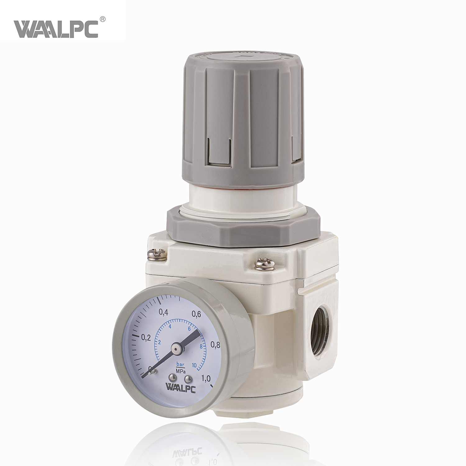 Air Pressure Regulator Valve with TUV for Gas Cylinders AR2000 Black 1/4'' 1/8'' SMC Advanced Leak-Proof Design 